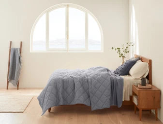 Coyuchi Diamond-Stitched Organic Cotton Comforter