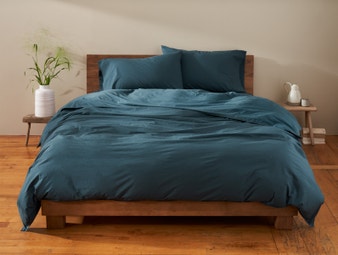 Coyuchi organic crinkled percale