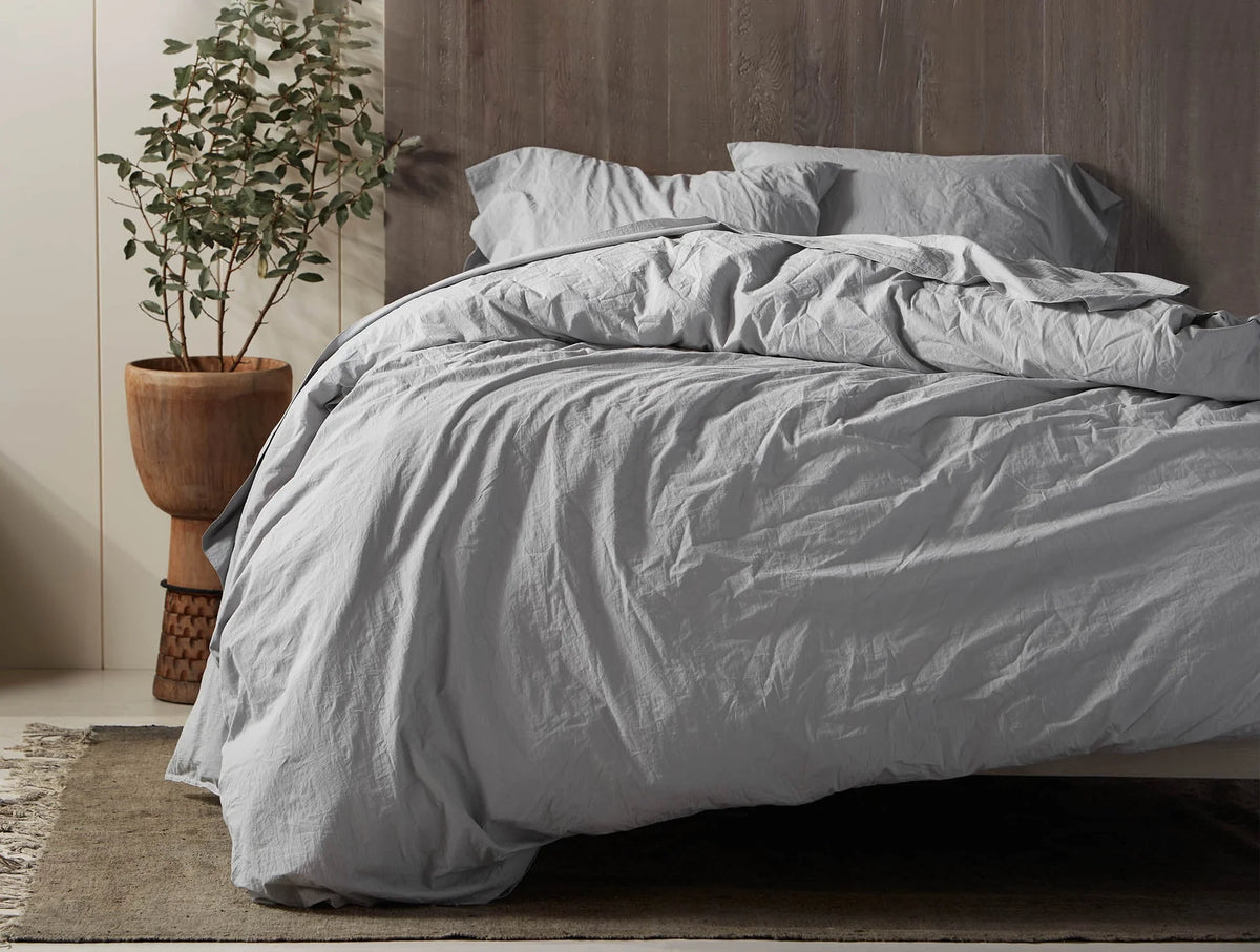 Coyuchi Organic Crinkled Percale Sheet Set