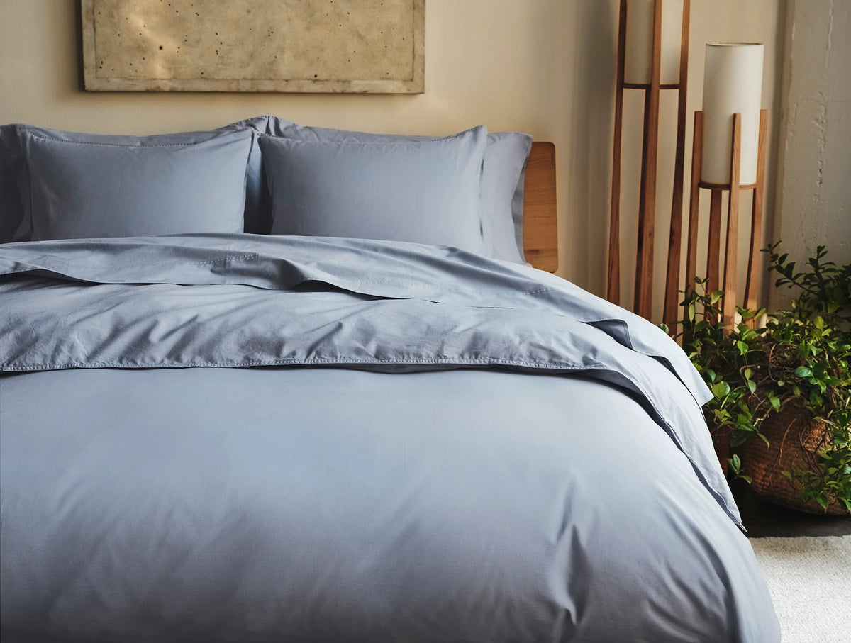 Coyuchi Organic Crinkled Percale Sheet Set