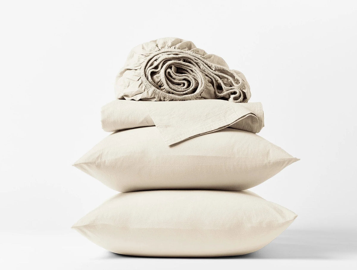 Coyuchi Organic Crinkled Percale Sheet Set