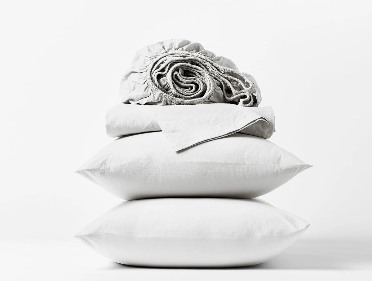 Coyuchi Organic Crinkled Percale Sheet Set
