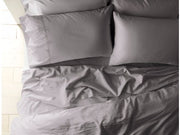 Coyuchi Sateen Plae Grey Sheet Set 300