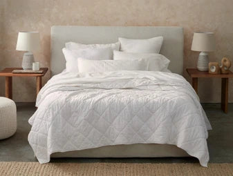 Coyuchi Diamond-Stitched Organic Cotton Comforter