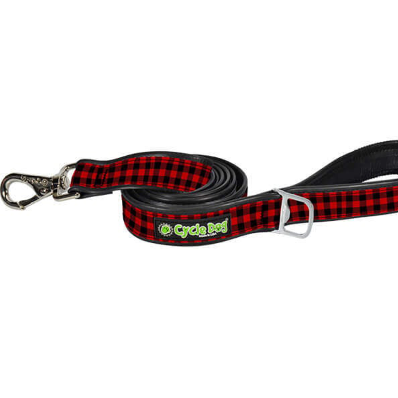 Cycle Dog 6' Red Plaid Leash