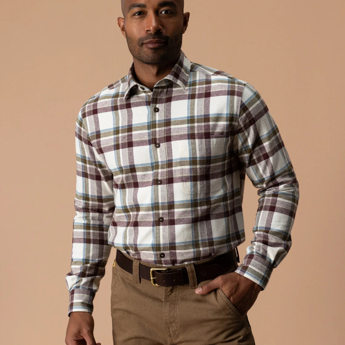 Duck Head Roane Plaid Cotton Flannel Sport Shirt