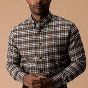 Duck Head Merlin Plaid Cotton Flannel Sport Shirt