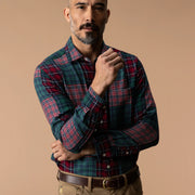 Duck Head Pierre Patchwork Cotton Flannel Sport Shirt