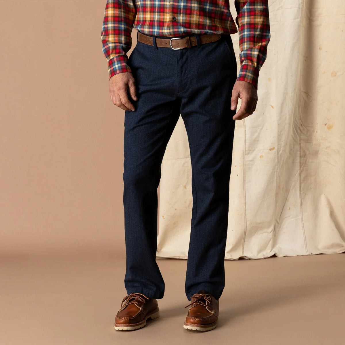 Duck Head Herringbone Flannel Gold School Chino