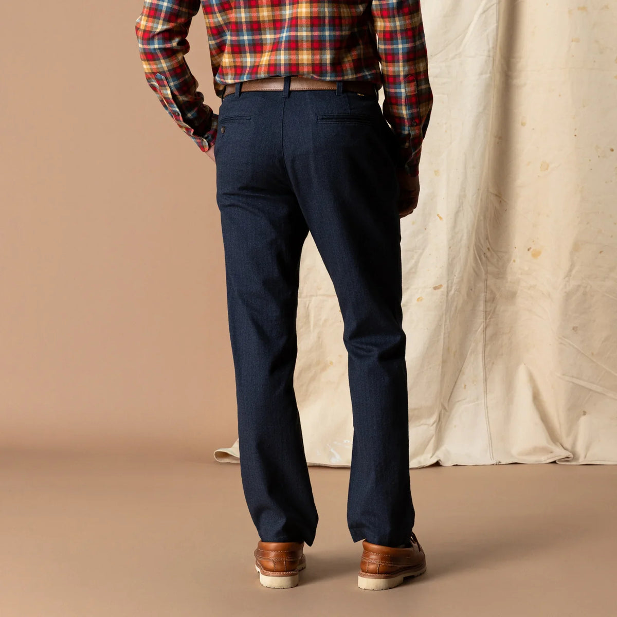 Duck Head Herringbone Flannel Gold School Chino