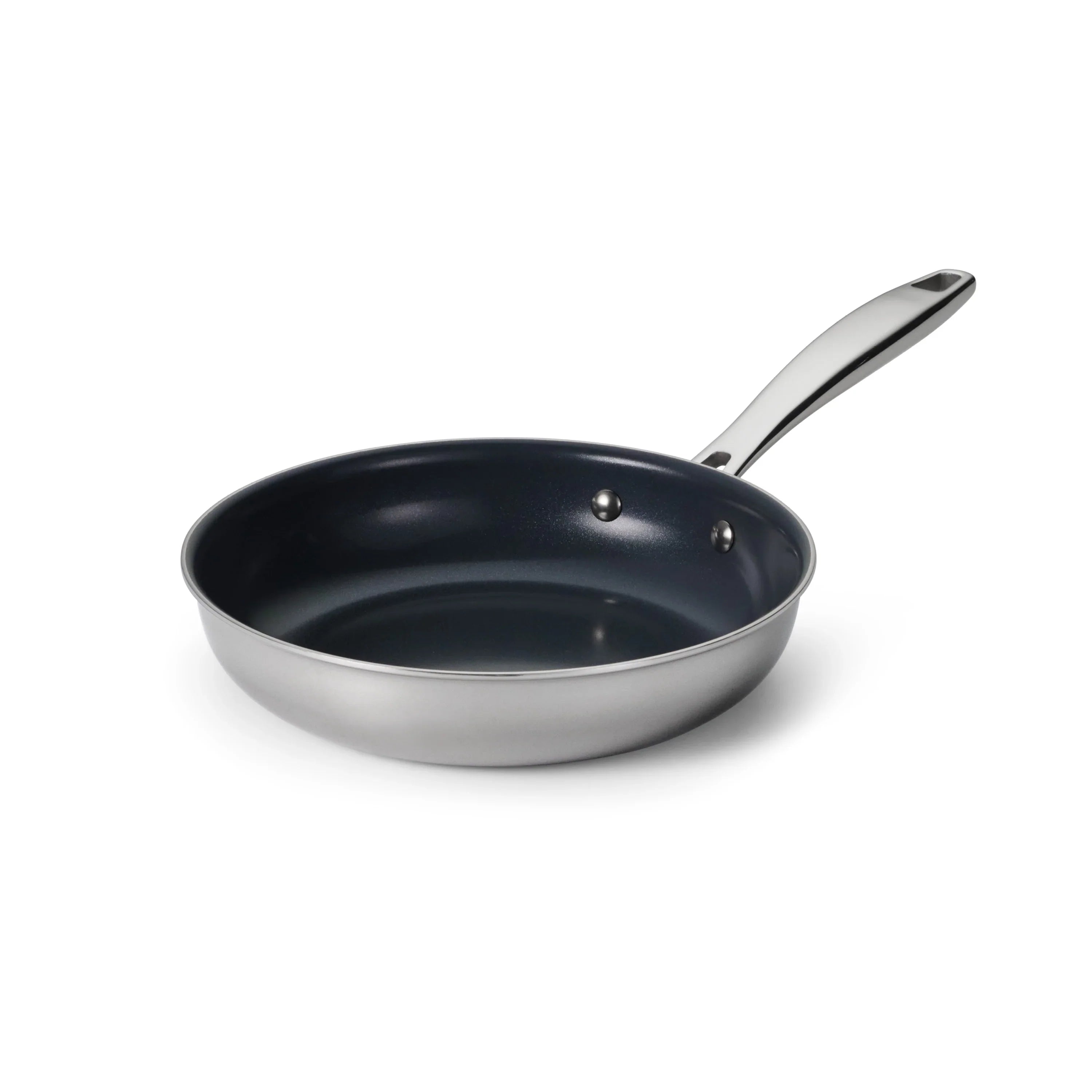 Tri-Ply Clad Stainless Steel Ceramic Nonstick Fry Pan by Kiss the Cook