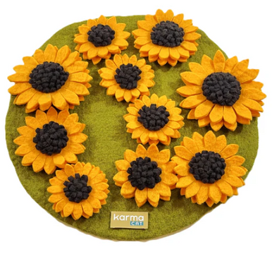 Karma Cat Wool Activity Mat Sunflowers
