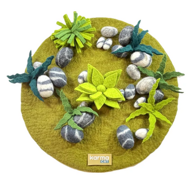 Karma Cat Wool Activity Mat Rock Garden