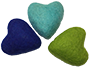 Dharma Dog Karma Cat Wool Hearts Cat Toy Assorted Singles Colors