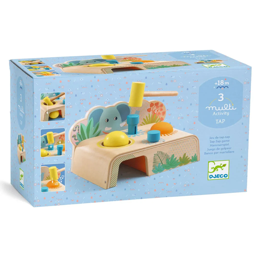 Multi Tap Wooden Hammer Toy