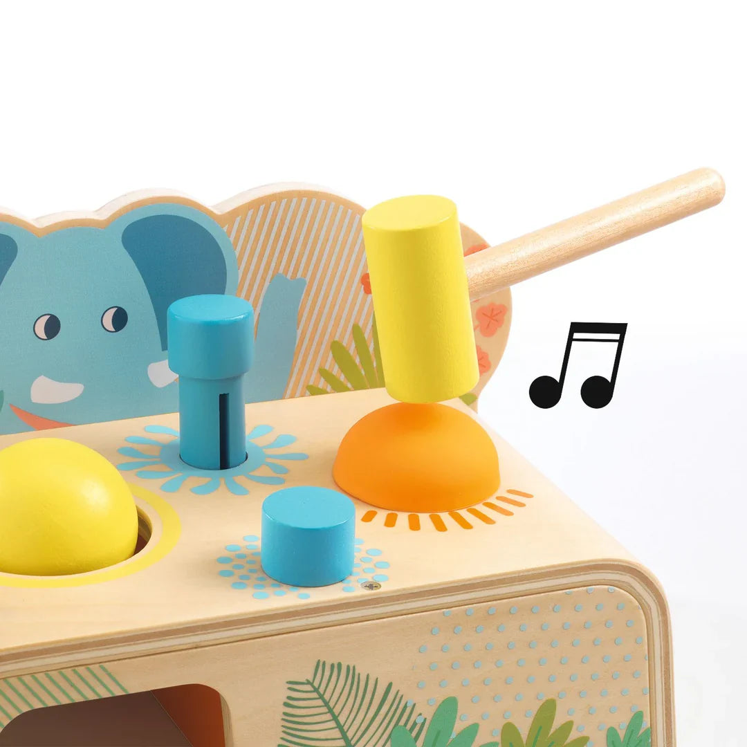 Multi Tap Wooden Hammer Toy
