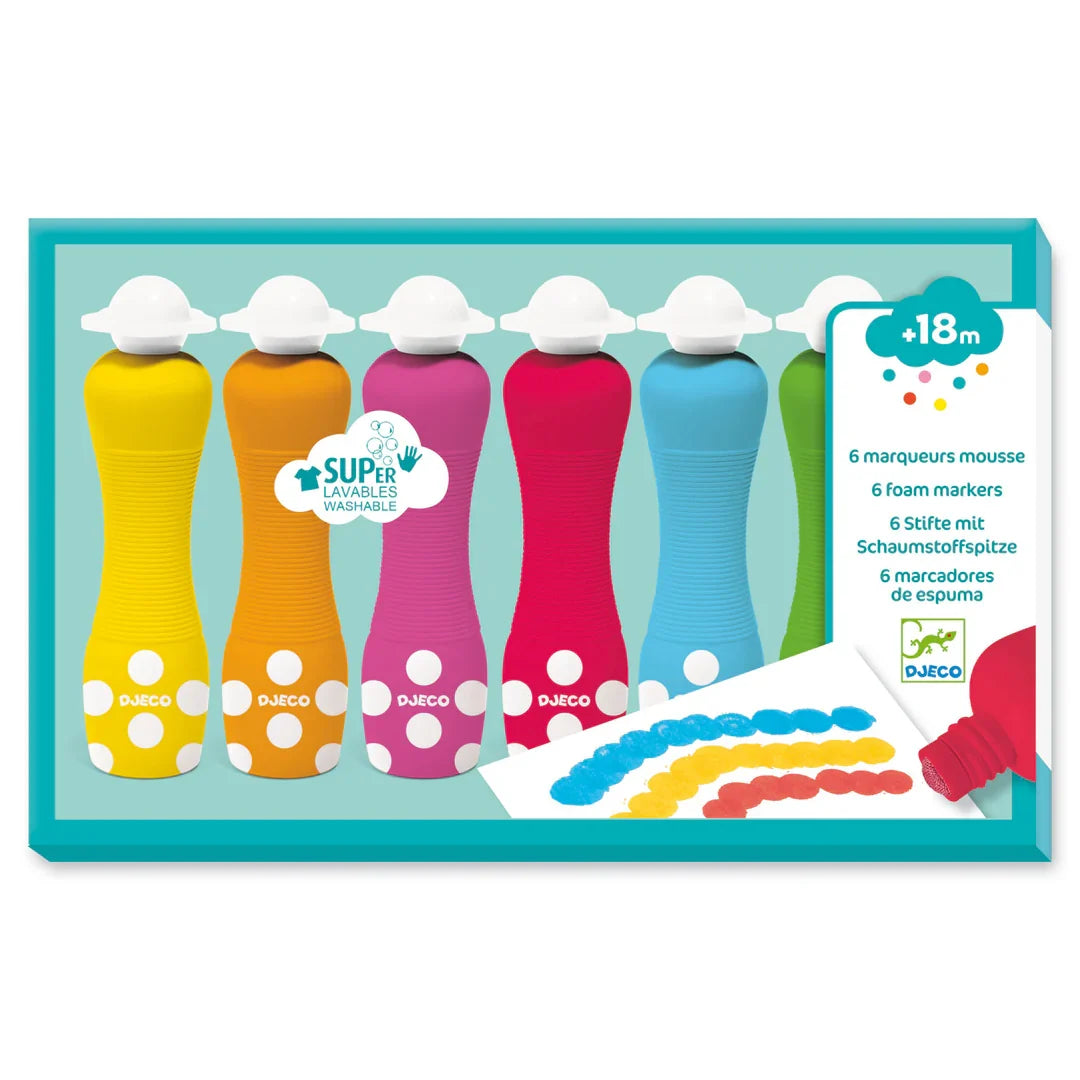 Foam Markers for Little Hands | Set of 6