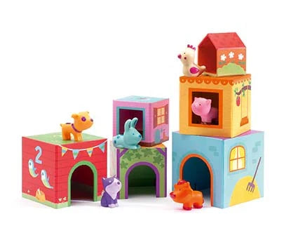 Topanifarm Nest and Stack Blocks + Animals