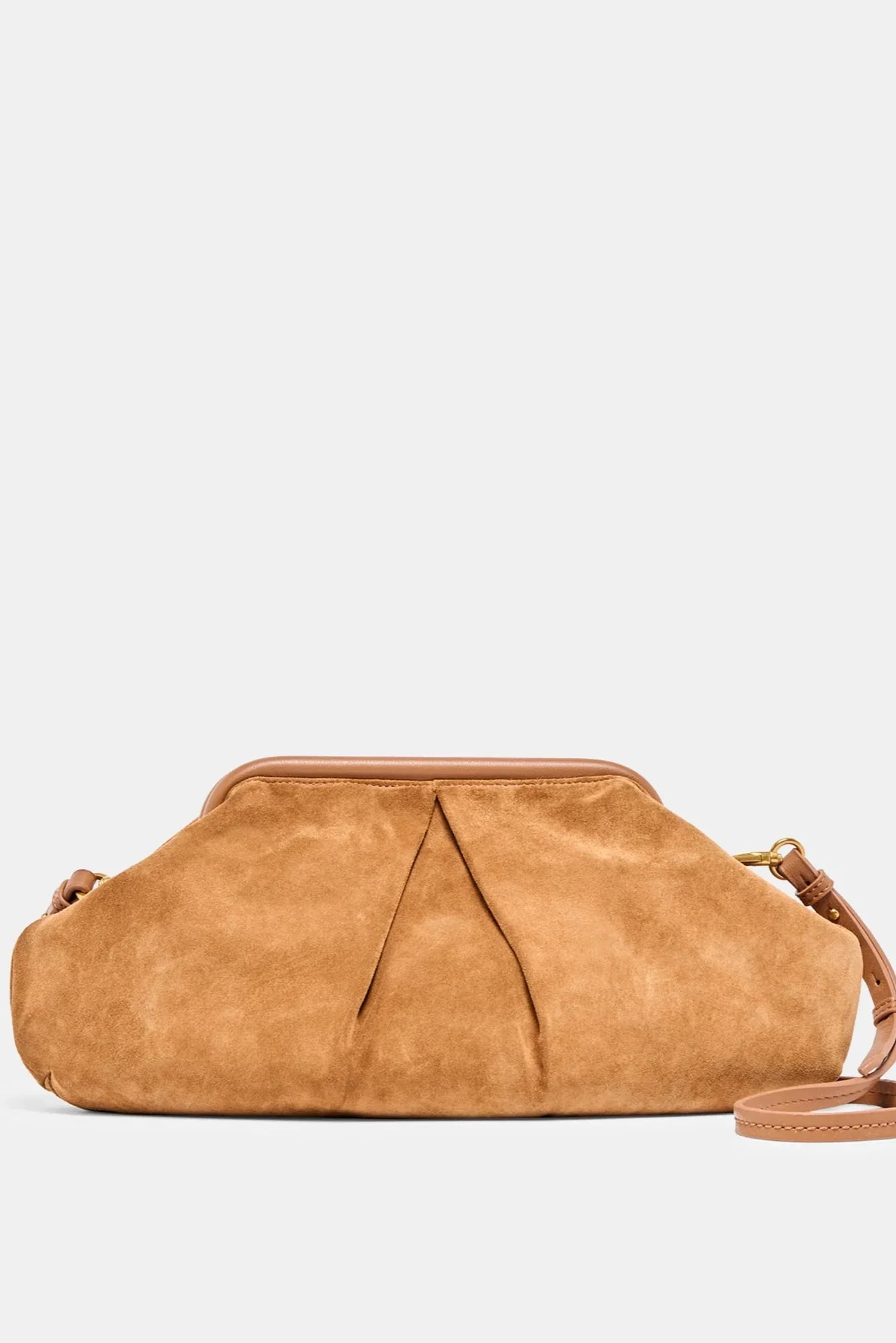 Dolce Vita Sahara Clutch – Cognac Suede by Dear Lucy