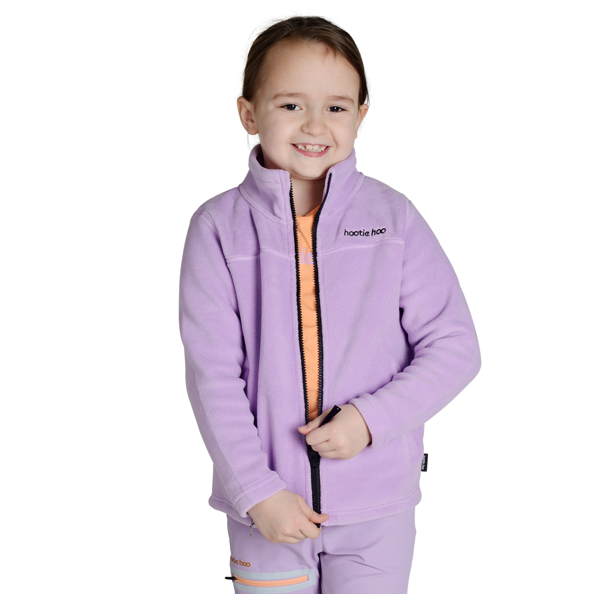 Kids Eyas Fleece Jacket - Lavender by Hootie Hoo