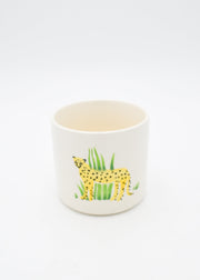 Cheetah White Pot