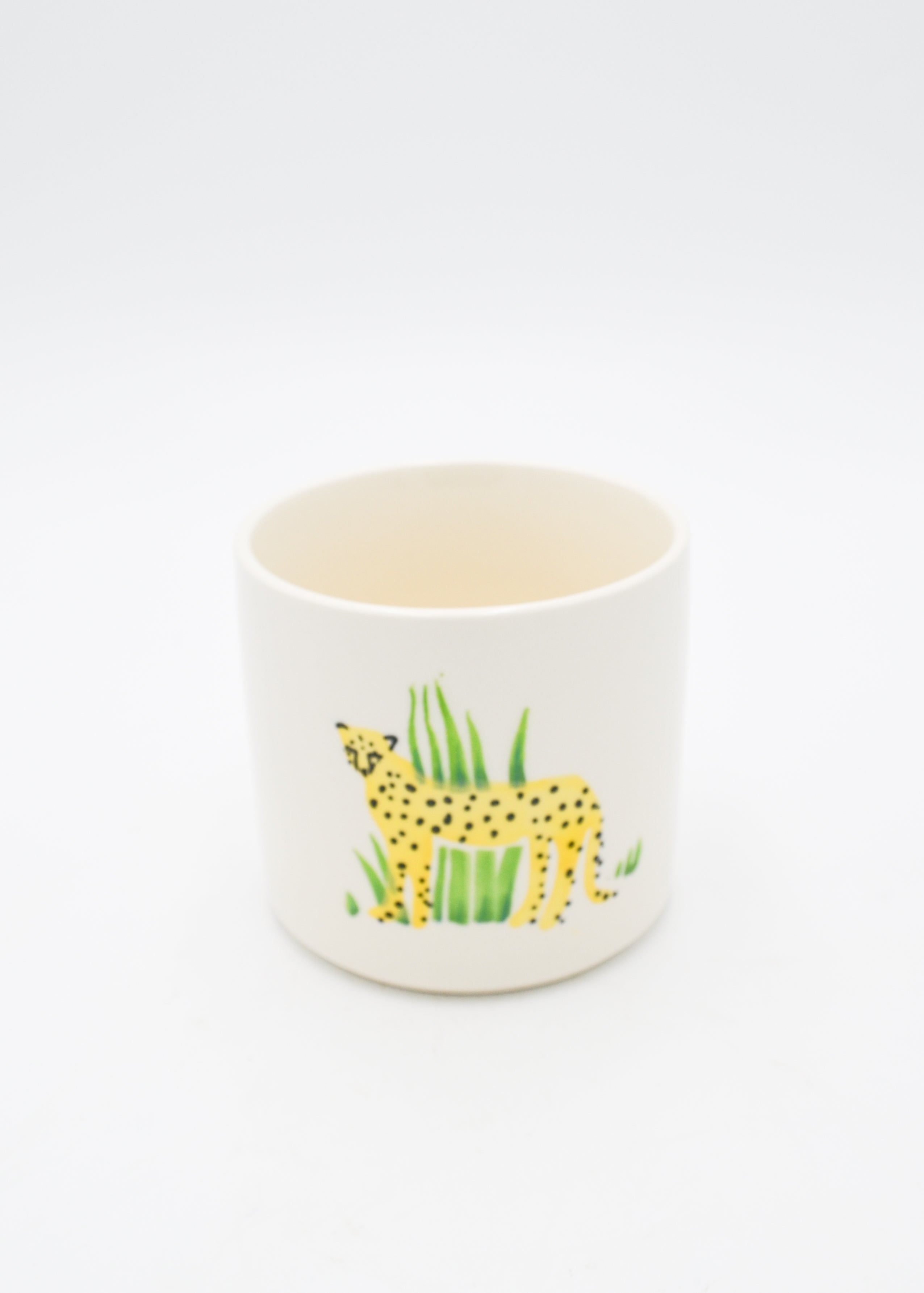 Cheetah White Pot
