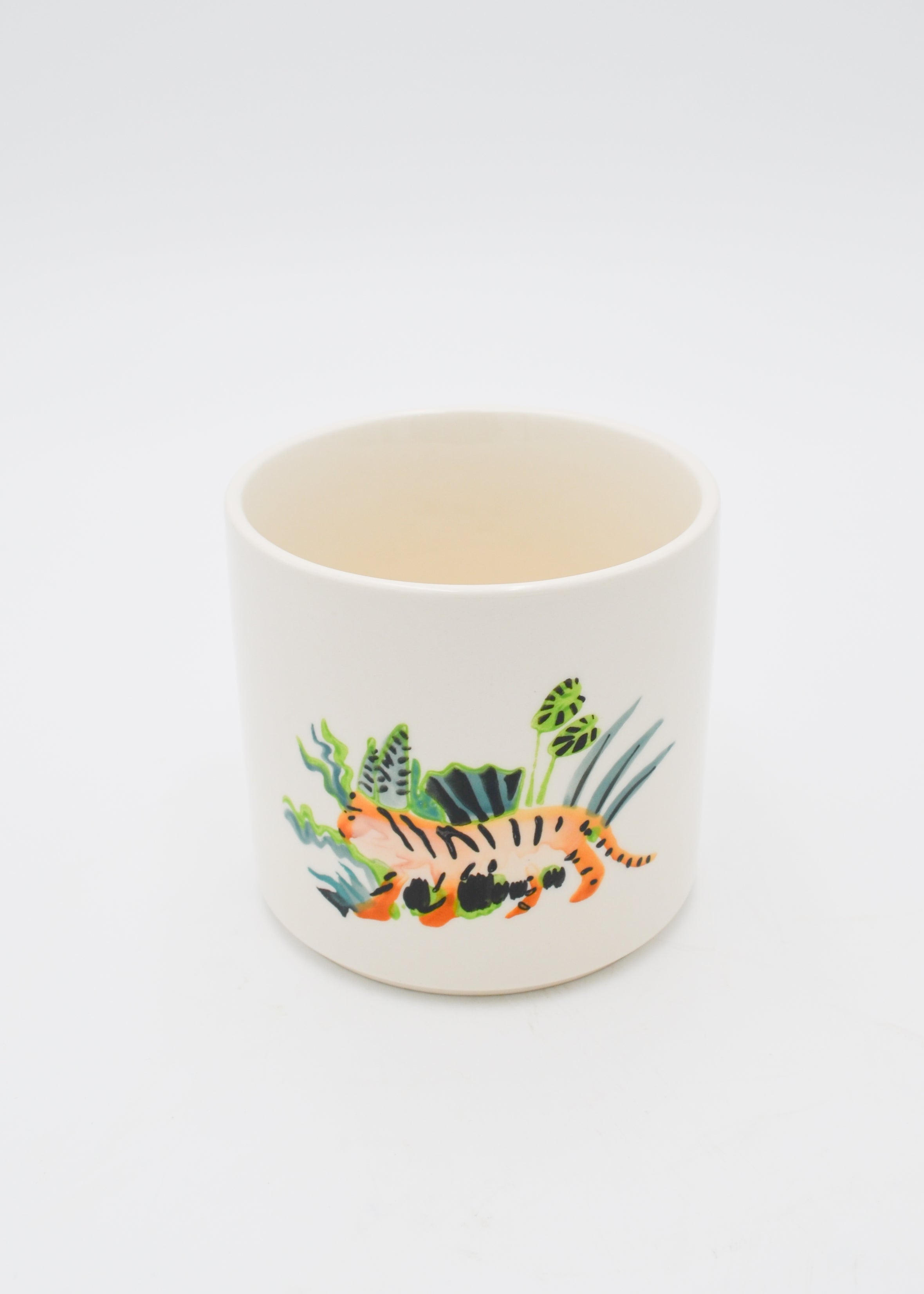 Tiger White Pot