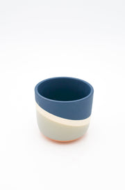 Blue and White Matte Ceramic Pot