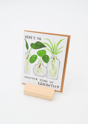 "Here's to Another Year of Growth" Card - Plants Propagating by Wild Lark