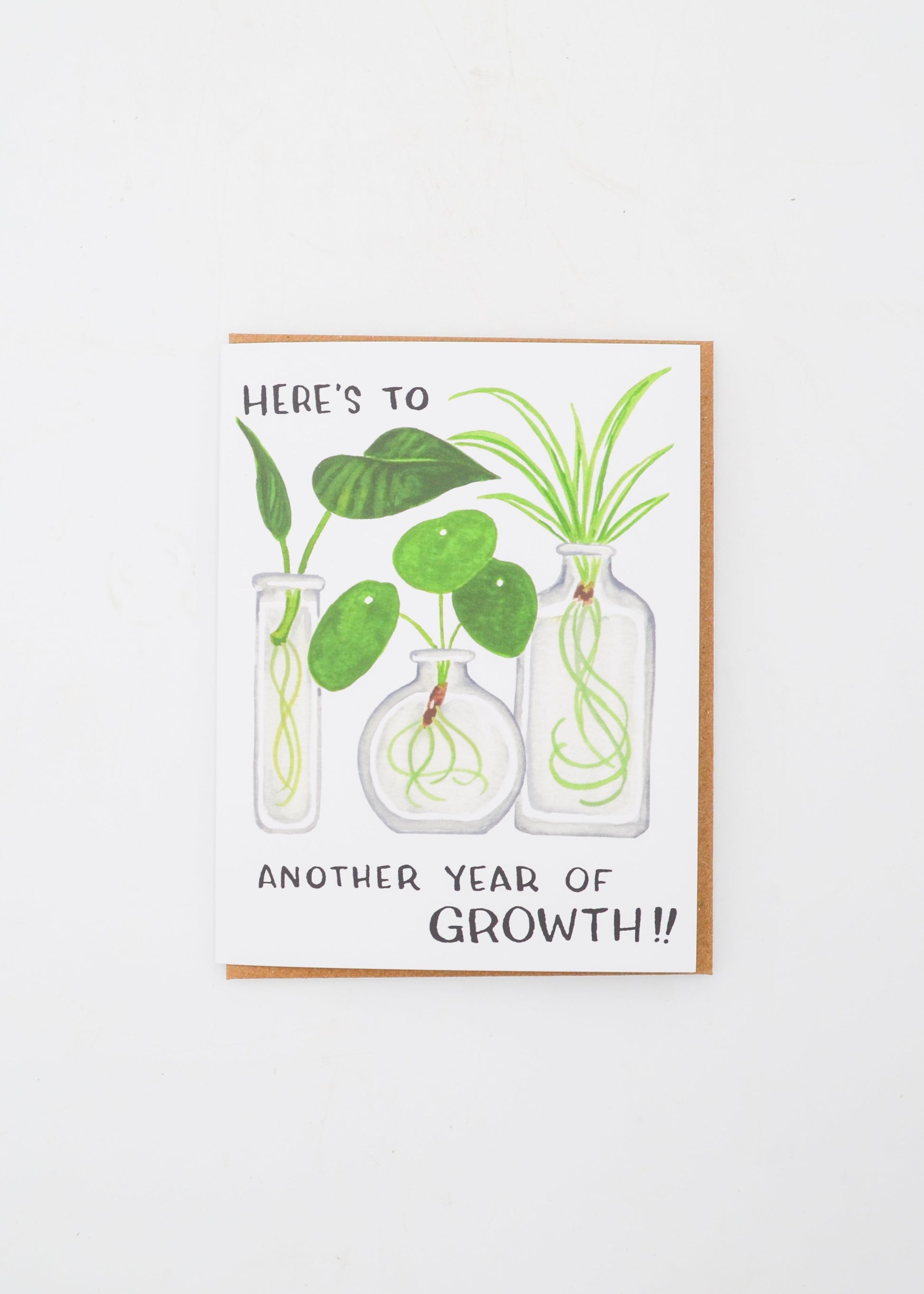 "Here's to Another Year of Growth" Card - Plants Propagating by Wild Lark