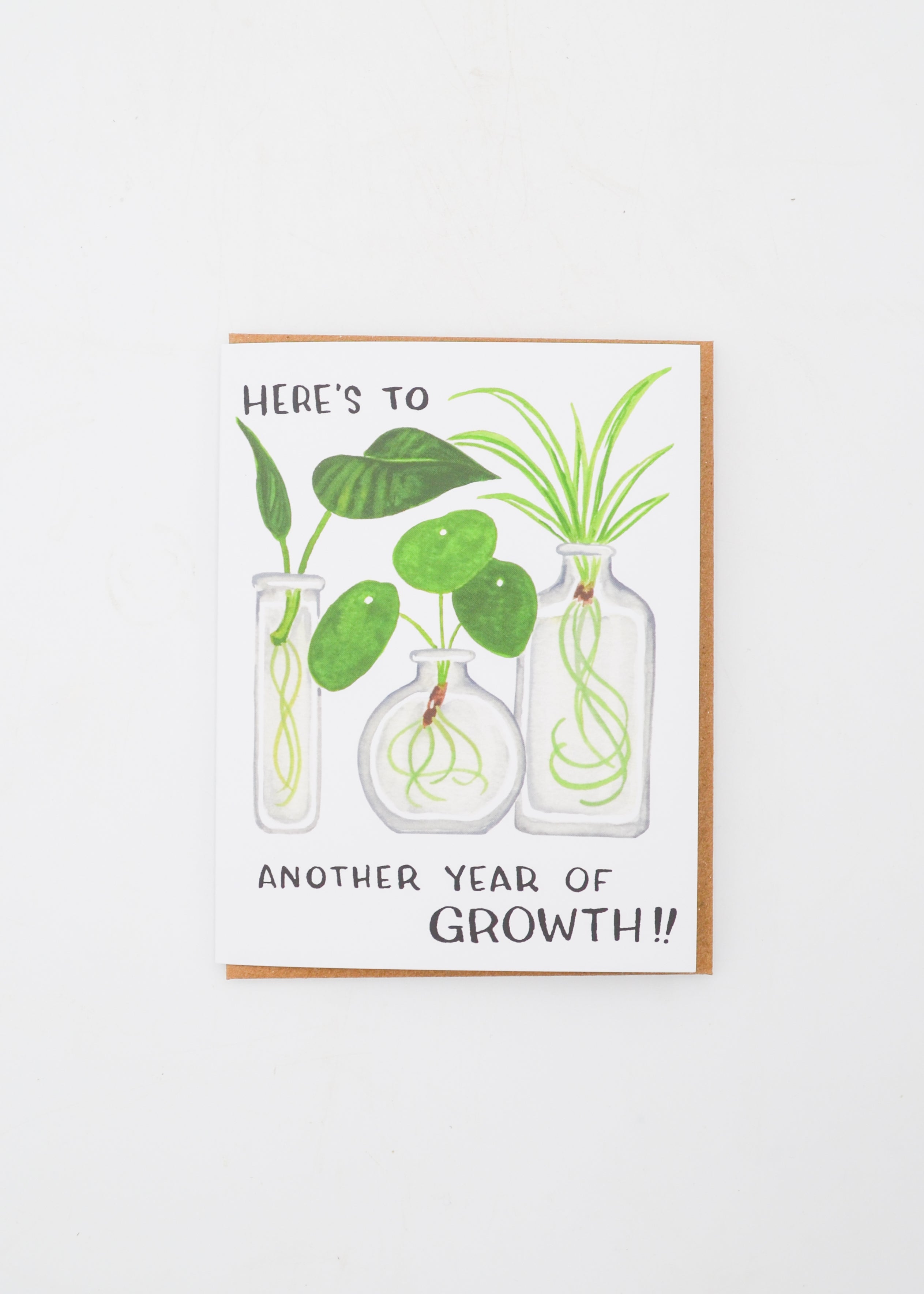 "Here's to Another Year of Growth" Card - Plants Propagating by Wild Lark
