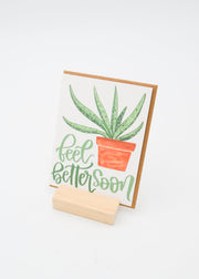 "Feel Better Soon" Card - Aloe Plant