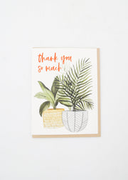 "Thank You So Much" Card - Plants