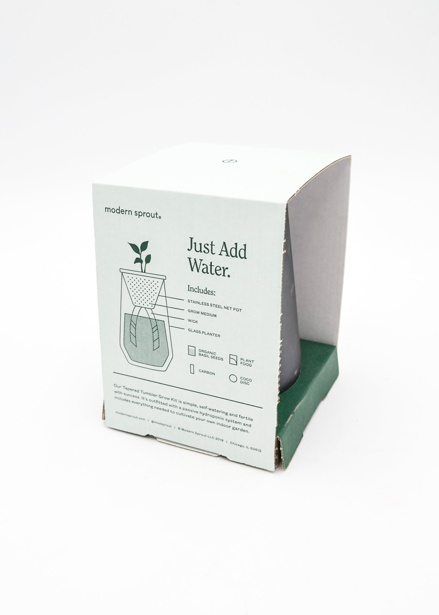Tapered Tumbler Hydro Grow Kit - Basil