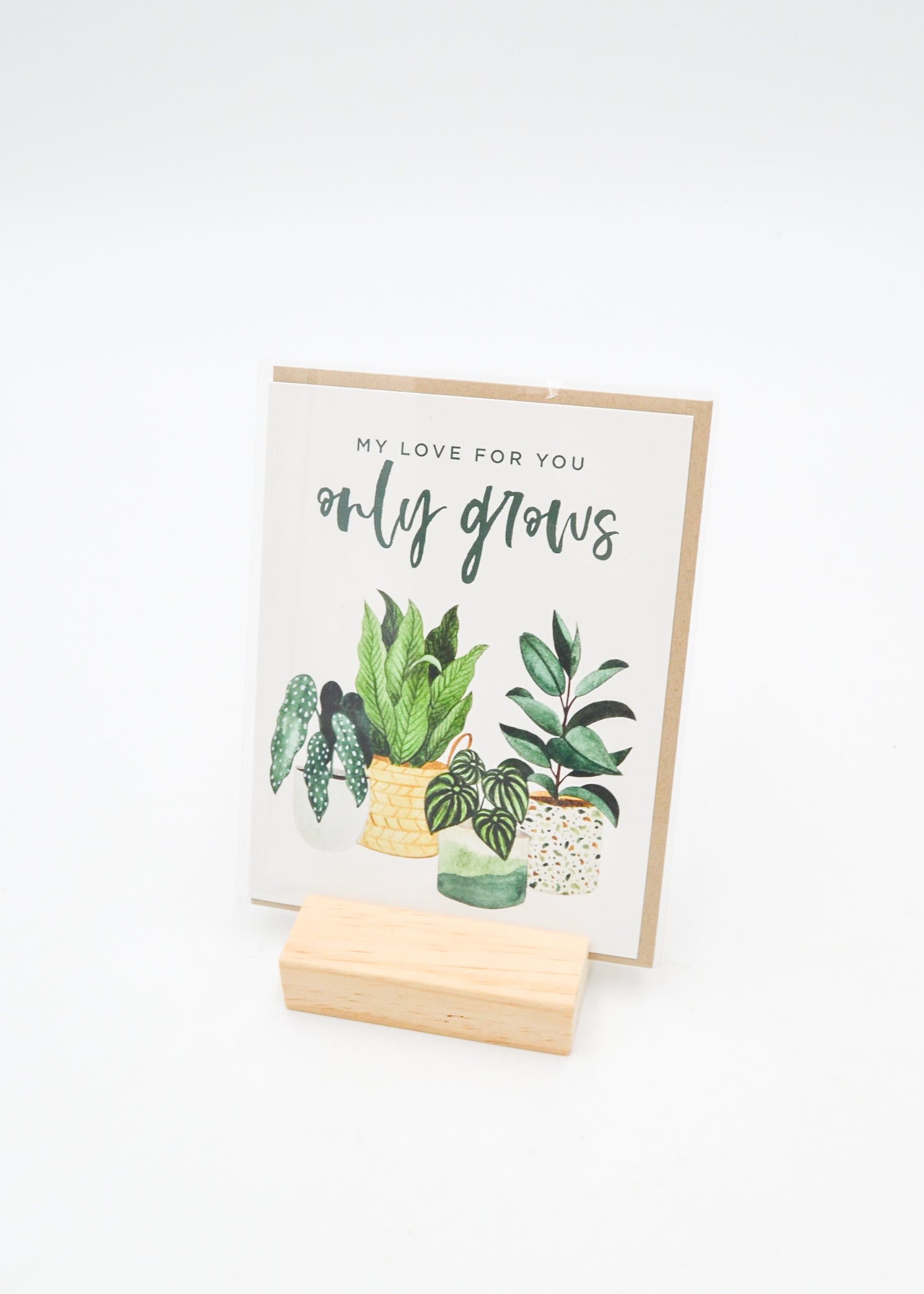 "My Love For You Only Grows" Card - Plants