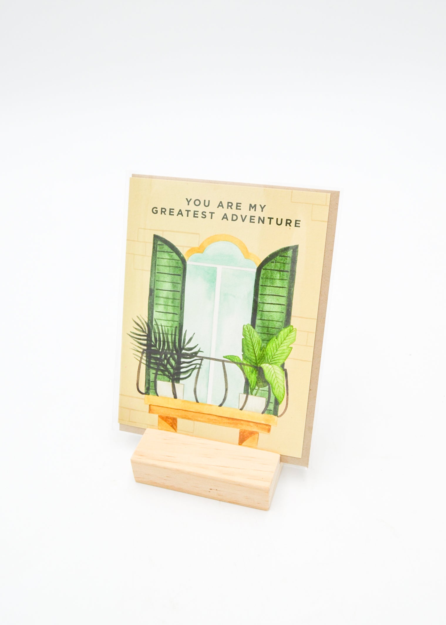"You Are My Greatest Adventure" Card - Windowsill Plants