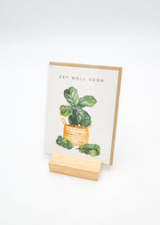"Get Well Soon" Card - Fiddle-leaf Fig