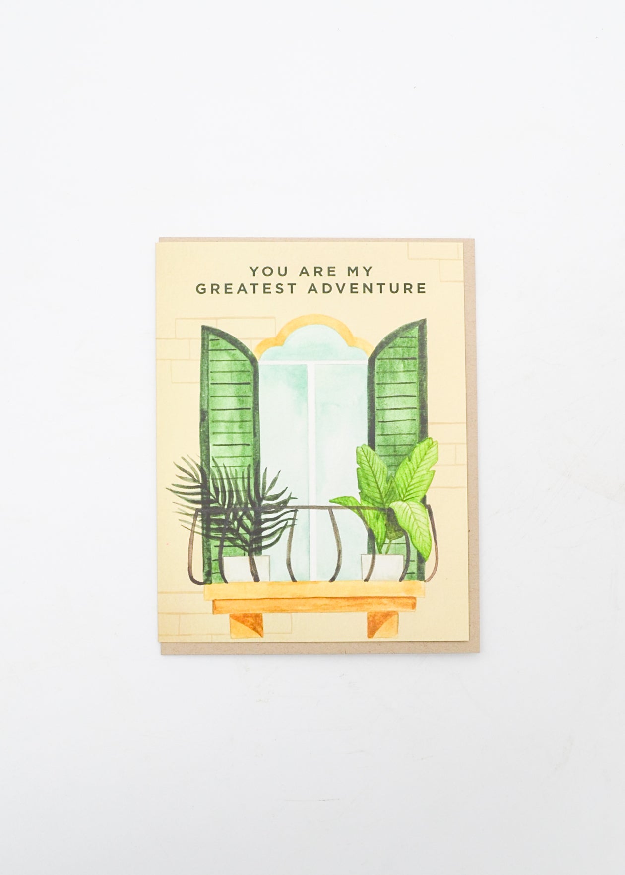 "You Are My Greatest Adventure" Card - Windowsill Plants