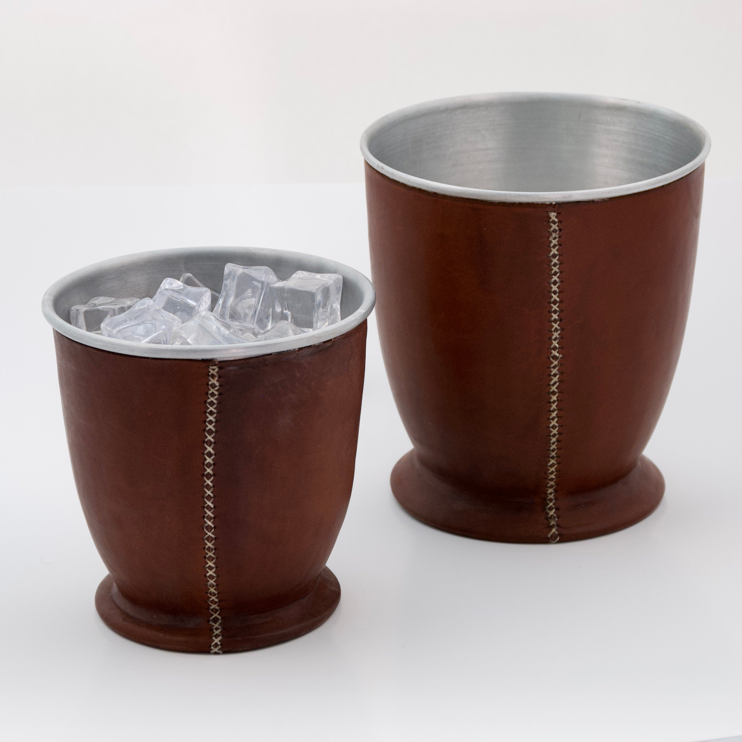 Brown Leather Cloche