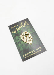 Swiss Cheese Monstera Enamel Pin
