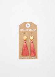 Amano Studio - Gold + Rose Tassels Earrings