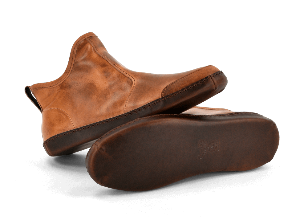 Vermont House Shoes®: Premium Horween Hi-Top in Cognac