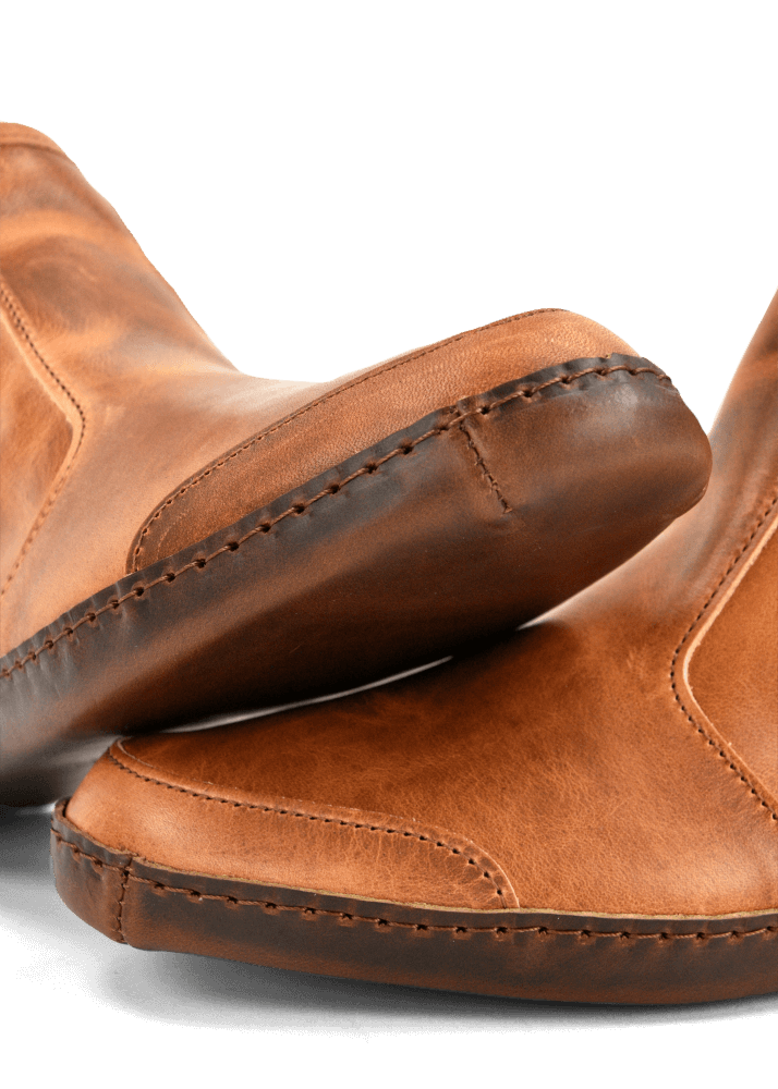 Vermont House Shoes®: Premium Horween Hi-Top in Cognac