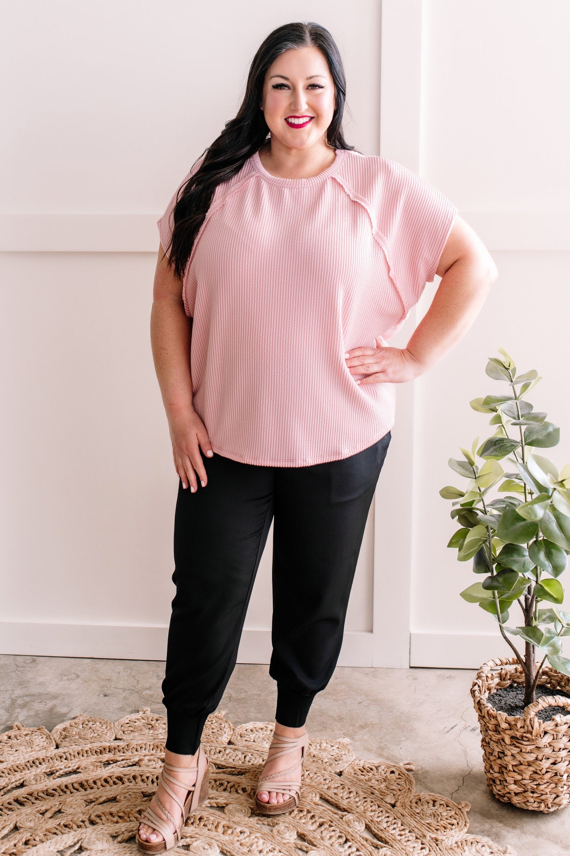 Chic Jogger Pant With Pockets In Black Onyx by SidePony Boutique