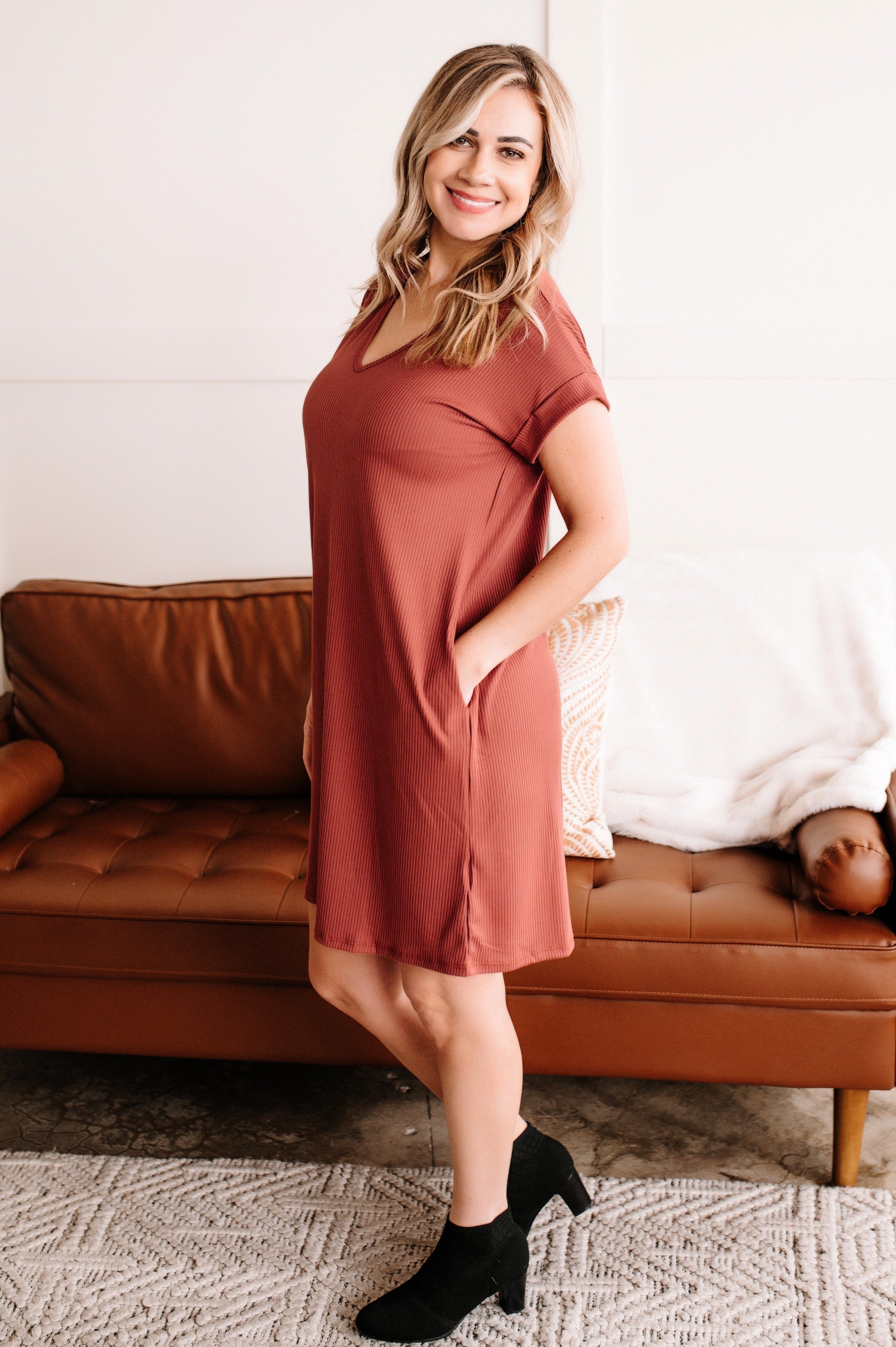 To The Occassion Dress In Rosewood by SidePony Boutique