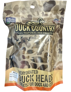 Duck Country Dehydrated Duck Heads for Dogs 2pk