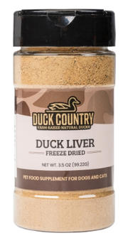 Duck Country Freeze Dried Duck Liver Topper For Dogs and Cats 3.5oz