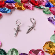 Dagger Huggie Earrings