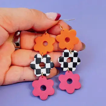 Sale!Patterned Daisy Earrings