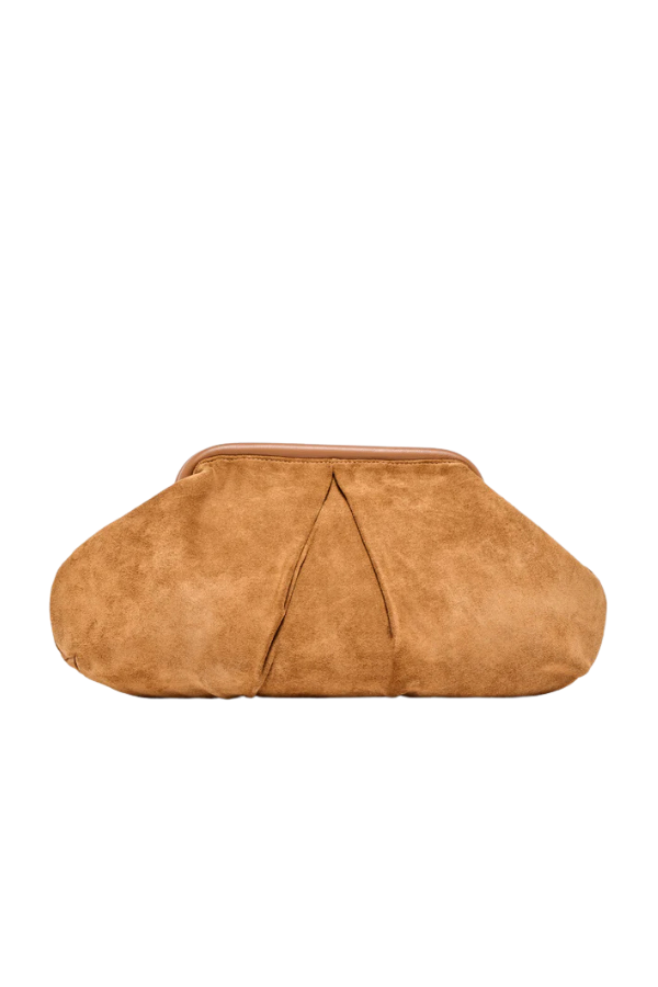 Dolce Vita Sahara Clutch – Cognac Suede by Dear Lucy